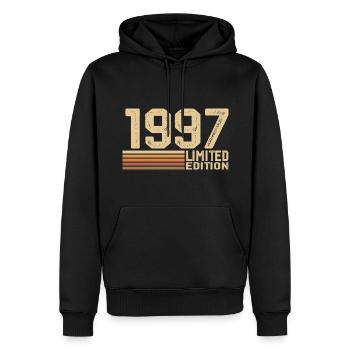 Jahrgang 1997 Geburtstag - Geschenk 1997 Jahrgang 1997 - Männer Premium Bio Hoodie - Schwarz - Vorne - Nico (187cm)