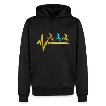 BMX - ECG - Men’s Premium Organic Hoodie - black - Front - Nico (187cm)
