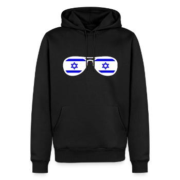 Israel - Männer Premium Bio Hoodie - Schwarz - Vorne - Nico (187cm)