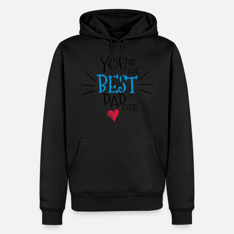 Bester Vater den es gib - Männer Premium Bio Hoodie - Schwarz