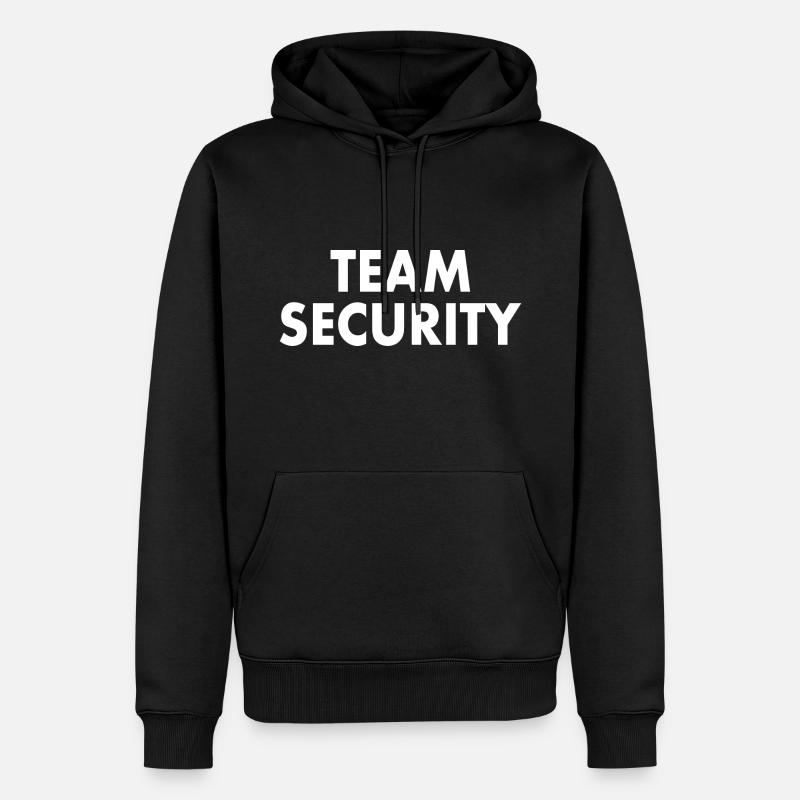 Team security - Männer Premium Bio Hoodie - Schwarz