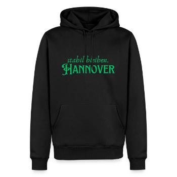 Staying stable Hannover - Men’s Premium Organic Hoodie - black - Front - Nico (187cm)