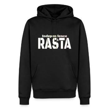 Rasta indépendant - Sweat à capuche Premium bio Homme - noir - Devant - Nico (187cm)