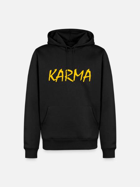 Karma - Men’s Premium Organic Hoodie - black