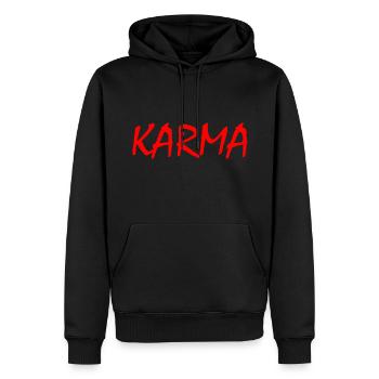 Karma - Sweat à capuche Premium bio Homme - noir - Devant - Nico (187cm)