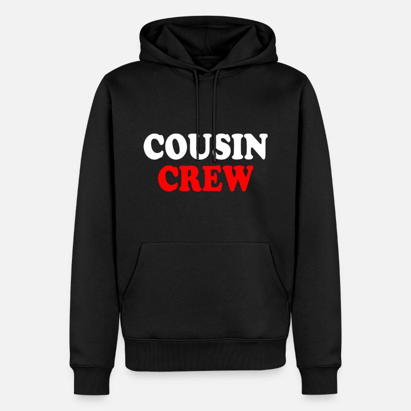Cousin crew - Sweat à capuche Premium bio Homme - noir