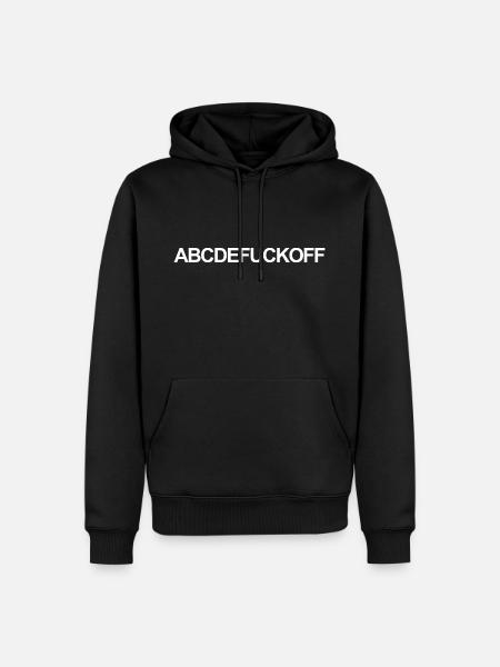abcdefuckoff funny quote - Men’s Premium Organic Hoodie - black