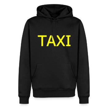 Taxi - Männer Premium Bio Hoodie - Schwarz - Vorne - Nico (187cm)