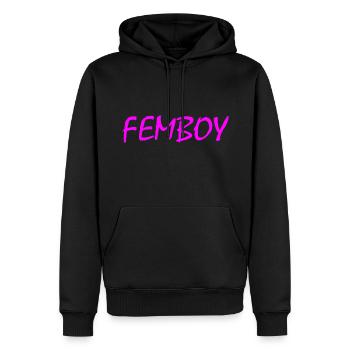 Femboy - Männer Premium Bio Hoodie - Schwarz - Vorne - Nico (187cm)