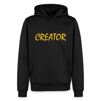 Creator - Sweat à capuche Premium bio Homme - noir - Devant - Nico (187cm)