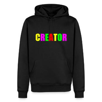 Creator - Sweat à capuche Premium bio Homme - noir - Devant - Nico (187cm)