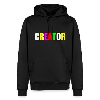 Creator - Sweat à capuche Premium bio Homme - noir - Devant - Nico (187cm)