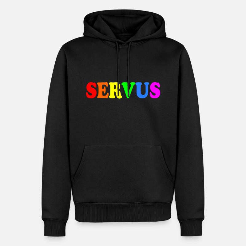 Servus - Männer Premium Bio Hoodie - Schwarz