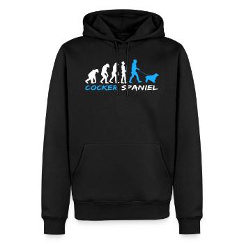 English Cocker Spaniel Dog Owner Evolution - Men’s Premium Organic Hoodie - black - Front - Nico (187cm)