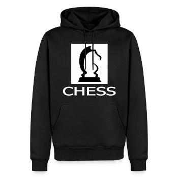 Schach - Männer Premium Bio Hoodie - Schwarz - Vorne - Nico (187cm)