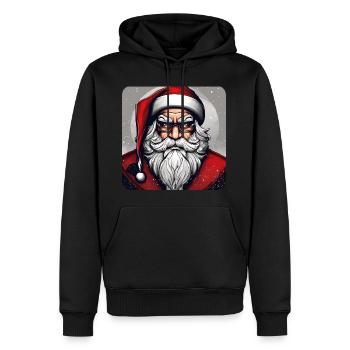 Böser grimmiger Weihnachtsmann - Männer Premium Bio Hoodie - Schwarz - Vorne - Nico (187cm)