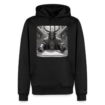 Evil Devil - Men’s Premium Organic Hoodie - black - Front - Nico (187cm)