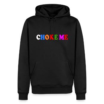 Choke me - Männer Premium Bio Hoodie - Schwarz - Vorne - Nico (187cm)