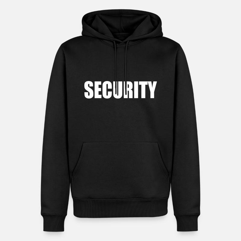Security - Männer Premium Bio Hoodie - Schwarz