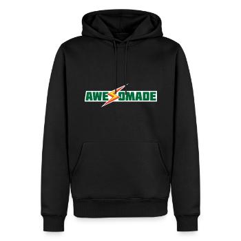 Awesomade - Men’s Premium Organic Hoodie - black - Front - Nico (187cm)