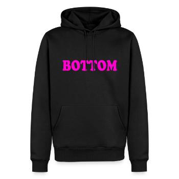 Bottom - Sweat à capuche Premium bio Homme - noir - Devant - Nico (187cm)