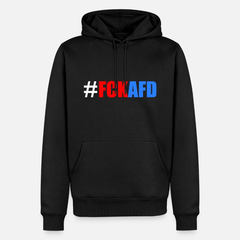 Fck afd - Männer Premium Bio Hoodie - Schwarz
