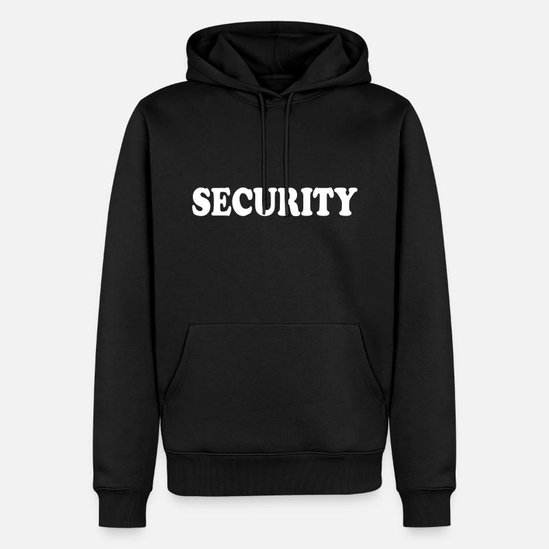 Security - Männer Premium Bio Hoodie - Schwarz