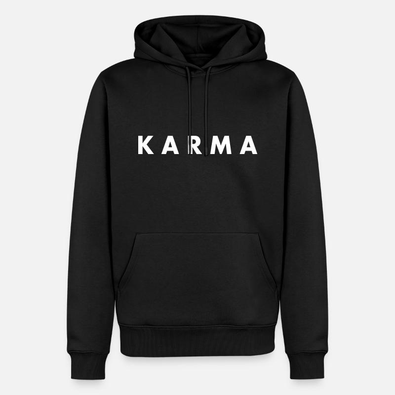 Karma - Männer Premium Bio Hoodie - Schwarz