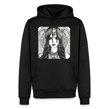Süßes Girl im Orient Style - Männer Premium Bio Hoodie - Schwarz - Vorne - Nico (187cm)