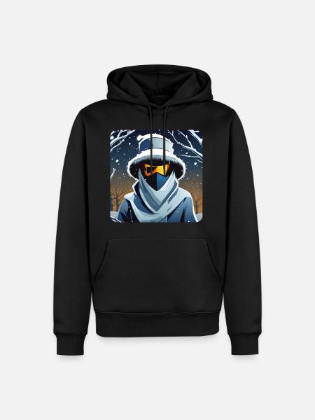 Cool Spooky Ghost with Glasses - Men’s Premium Organic Hoodie - black