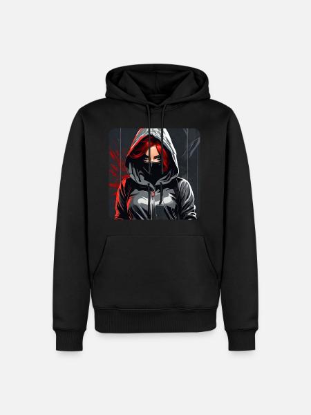 Cooles Gothik Girl - Männer Premium Bio Hoodie - Schwarz