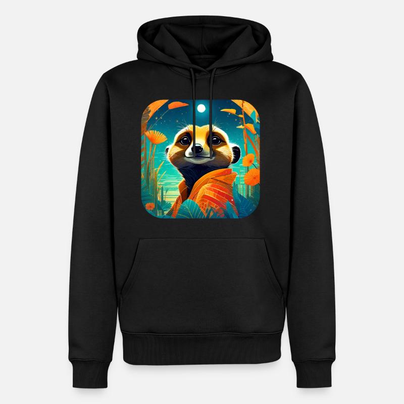 Suricate mignon - Sweat à capuche Premium bio Homme - noir