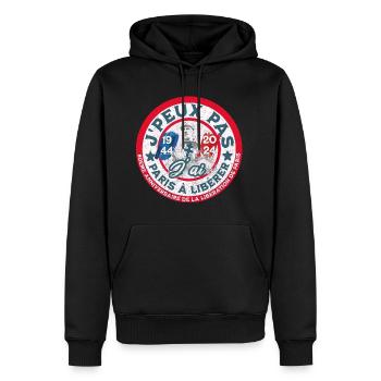 Ich kann nicht, ich habe Paris, um es zu befreien, 1944 2024 - Männer Premium Bio Hoodie - Schwarz - Vorne - Nico (187cm)