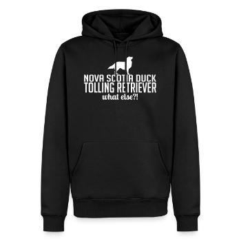 Nouvelle-Écosse bichon frisé quoi d'autre - Sweat à capuche Premium bio Homme - noir - Devant - Nico (187cm)