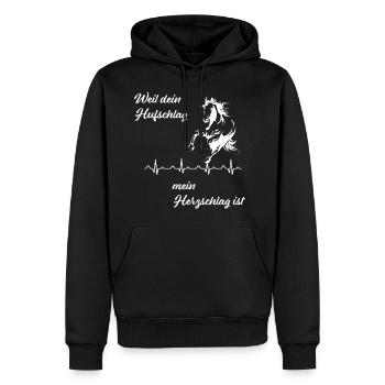 Pferde T Shirt - Männer Premium Bio Hoodie - Schwarz - Vorne - Nico (187cm)