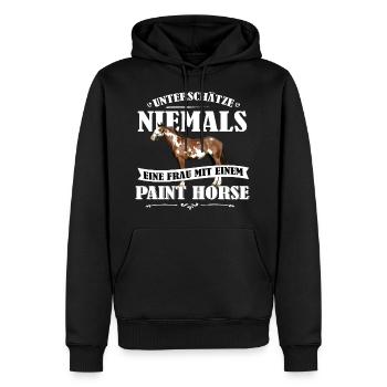Paint Horse Pferde Shirt-UNF - Männer Premium Bio Hoodie - Schwarz - Vorne - Nico (187cm)