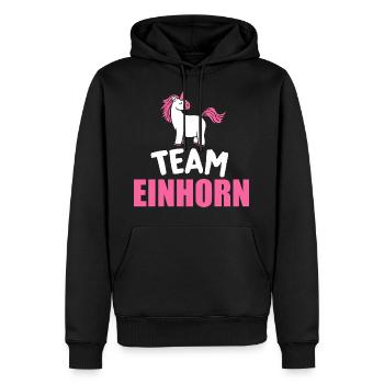 Team Einhorn JGA Junggessellenabschied - Männer Premium Bio Hoodie - Schwarz - Vorne - Nico (187cm)