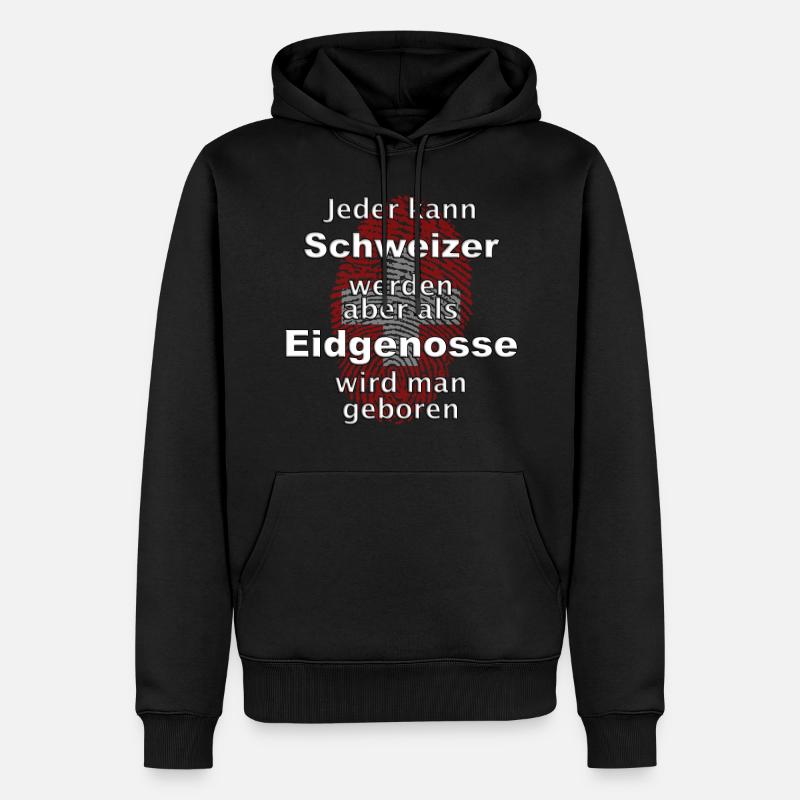 Ein richtiger Schweizer - Männer Premium Bio Hoodie - Schwarz
