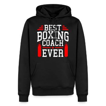 Meilleur entraîneur de boxe de tous les temps cadeau d’entraîneur - Sweat à capuche Premium bio Homme - noir - Devant - Nico (187cm)