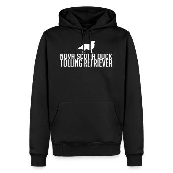 Nouvelle-Écosse bichon frisé race Retriever - Sweat à capuche Premium bio Homme - noir - Devant - Nico (187cm)