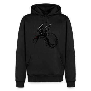 dragon tribal tattoo shape 2004 x - Men’s Premium Organic Hoodie - black - Front - Nico (187cm)