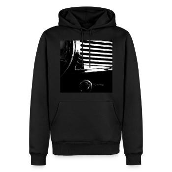 réglage - Sweat à capuche Premium bio Homme - noir - Devant - Nico (187cm)