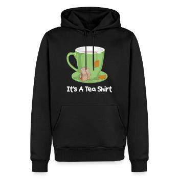 Tea Time c'est une chemise de thé - Sweat à capuche Premium bio Homme - noir - Devant - Nico (187cm)