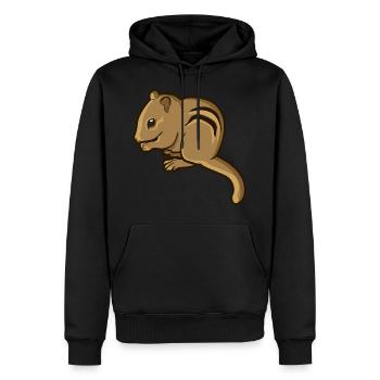Chipmunk tamia rongeur cadeau rongeur - Sweat à capuche Premium bio Homme - noir - Devant - Nico (187cm)