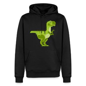 Dinosaur Robot T-Rex - Sweat à capuche Premium bio Homme - noir - Devant - Nico (187cm)