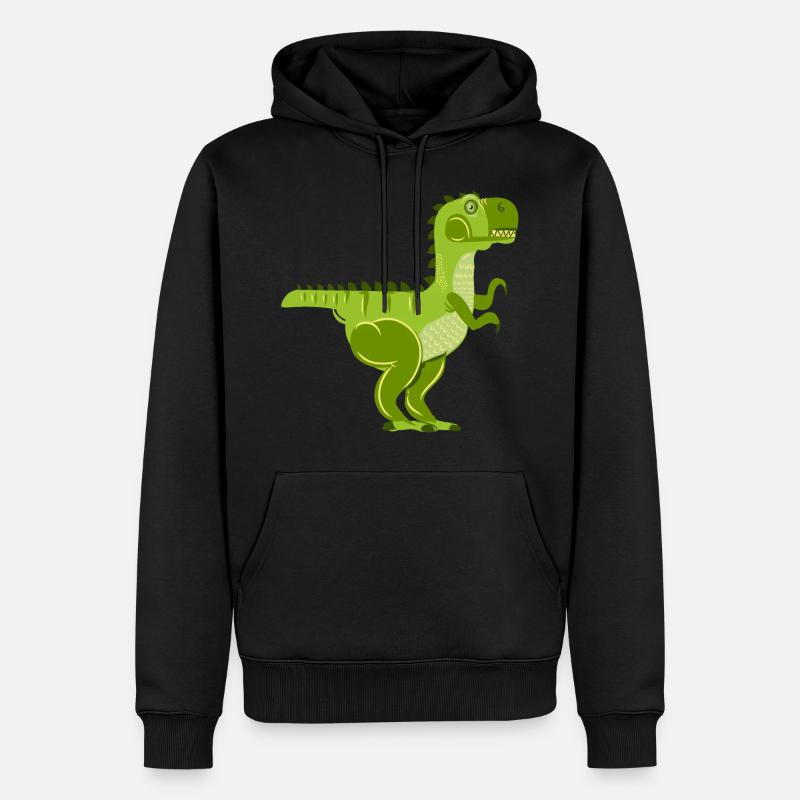 Roboter Dinosaurier T-Rex - Männer Premium Bio Hoodie - Schwarz
