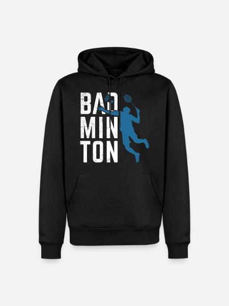 Badminton Sport - Männer Premium Bio Hoodie - Schwarz