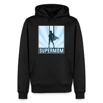 Supermom Mutterschaft Super Mama Mutter Superheld - Männer Premium Bio Hoodie - Schwarz - Vorne - Nico (187cm)