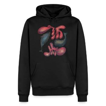 SEALIFE // UN MONDE SOUS-MARIN COLORÉ - Sweat à capuche Premium bio Homme - noir - Devant - Nico (187cm)