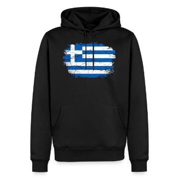 Greece - Sweat à capuche Premium bio Homme - noir - Devant - Nico (187cm)
